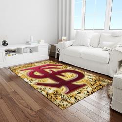 NCAA Florida State Seminoles Sport Basketball And Foolball Team Logo Rectangle Area Rug FSS22