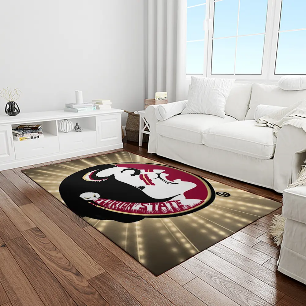 NCAA Florida State Seminoles Sport Basketball And Foolball Team Logo Rectangle Area Rug FSS45