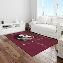 NCAA Florida State Seminoles Sport Basketball And Foolball Team Logo Rectangle Area Rug FSS48