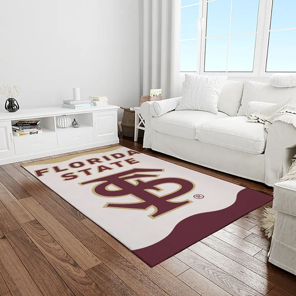 NCAA Florida State Seminoles Sport Basketball And Foolball Team Logo Rectangle Area Rug FSS51