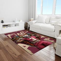 NCAA Florida State Seminoles Sport Basketball And Foolball Team Logo Rectangle Area Rug FSS52