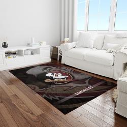 NCAA Florida State Seminoles Sport Basketball And Foolball Team Logo Rectangle Area Rug FSS56