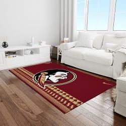 NCAA Florida State Seminoles Sport Basketball And Foolball Team Logo Rectangle Area Rug FSS58
