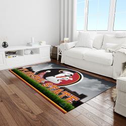 NCAA Florida State Seminoles Sport Basketball And Foolball Team Logo Rectangle Area Rug FSS59