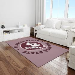 NCAA Florida State Seminoles Sport Basketball And Foolball Team Logo Rectangle Area Rug FSS60