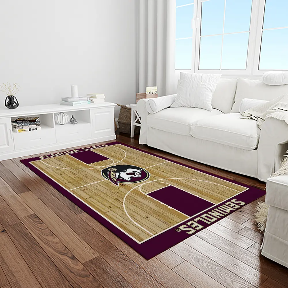 NCAA Florida State Seminoles Sport Basketball And Foolball Team Logo Rectangle Area Rug FSS66