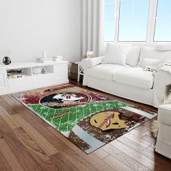 NCAA Florida State Seminoles Sport Basketball And Foolball Team Logo Rectangle Area Rug FSS68
