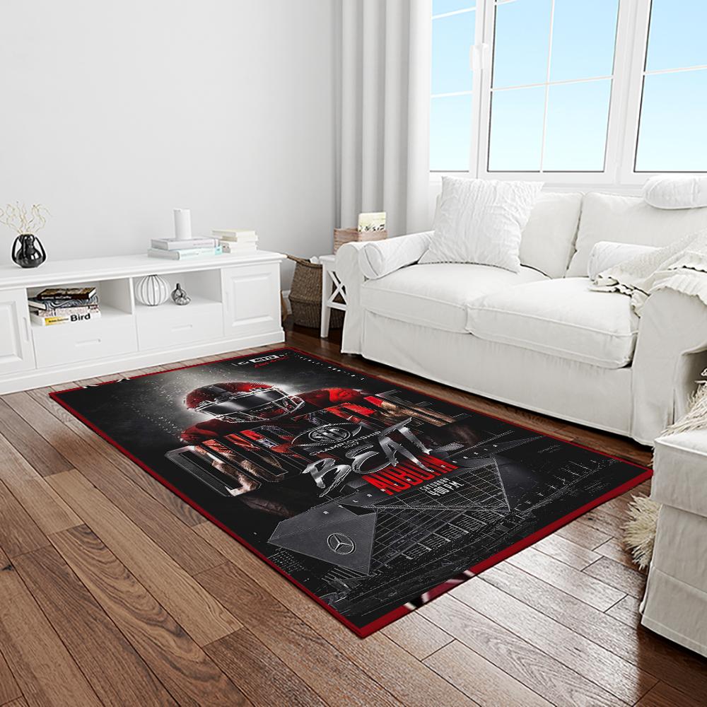 NCAA Georgia Bulldogs College Sport Basketball And Foolball Team Logo Rectangle Area Rug GBS05