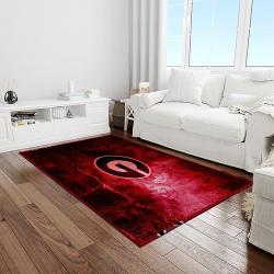 NCAA Georgia Bulldogs College Sport Basketball And Foolball Team Logo Rectangle Area Rug GBS12