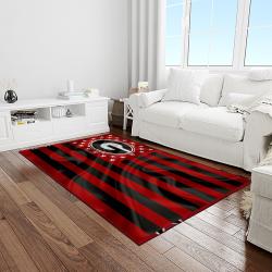 NCAA Georgia Bulldogs College Sport Basketball And Foolball Team Logo Rectangle Area Rug GBS17