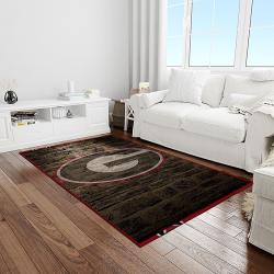 NCAA Georgia Bulldogs College Sport Basketball And Foolball Team Logo Rectangle Area Rug GBS22
