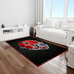 NCAA Georgia Bulldogs College Sport Basketball And Foolball Team Logo Rectangle Area Rug GBS29
