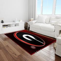 NCAA Georgia Bulldogs College Sport Basketball And Foolball Team Logo Rectangle Area Rug GBS38