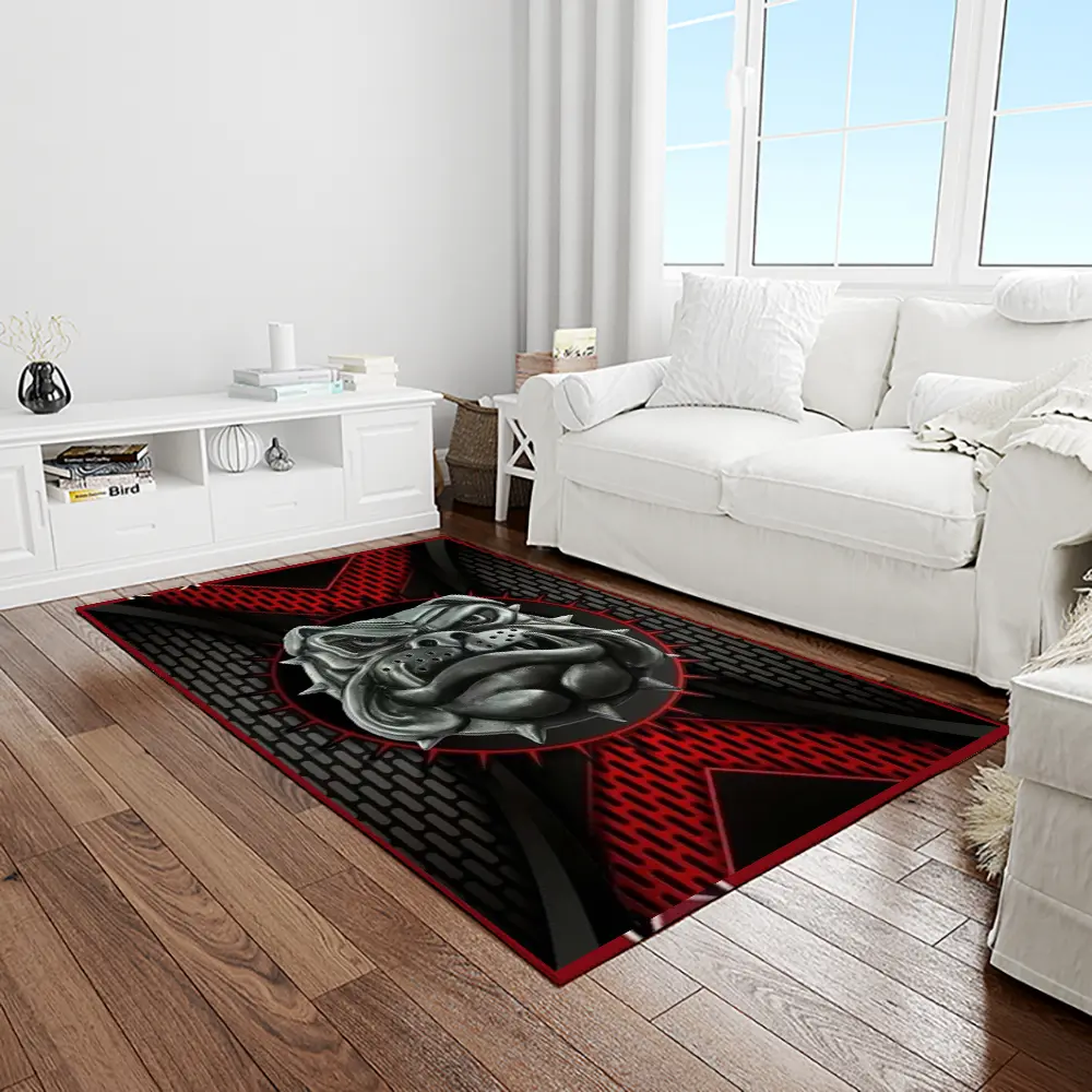 NCAA Georgia Bulldogs College Sport Basketball And Foolball Team Logo Rectangle Area Rug GBS44