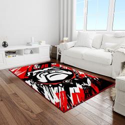 NCAA Georgia Bulldogs College Sport Basketball And Foolball Team Logo Rectangle Area Rug GBS45