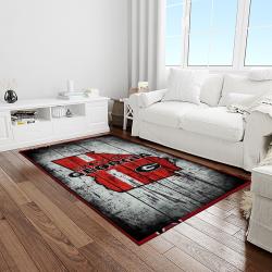 NCAA Georgia Bulldogs College Sport Basketball And Foolball Team Logo Rectangle Area Rug GBS48