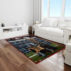NCAA Georgia Bulldogs College Sport Basketball And Foolball Team Logo Rectangle Area Rug GBS51
