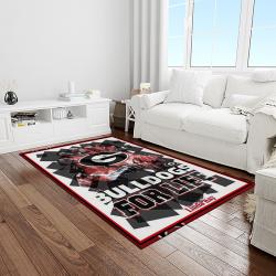 NCAA Georgia Bulldogs College Sport Basketball And Foolball Team Logo Rectangle Area Rug GBS54