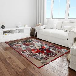 NCAA Georgia Bulldogs College Sport Basketball And Foolball Team Logo Rectangle Area Rug GBS58