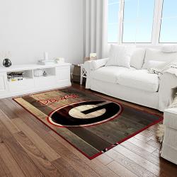 NCAA Georgia Bulldogs College Sport Basketball And Foolball Team Logo Rectangle Area Rug GBS64