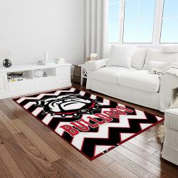 NCAA Georgia Bulldogs College Sport Basketball And Foolball Team Logo Rectangle Area Rug GBS70