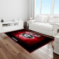 NCAA Georgia Bulldogs College Sport Basketball And Foolball Team Logo Rectangle Area Rug GBS73
