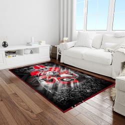 NCAA Georgia Bulldogs College Sport Basketball And Foolball Team Logo Rectangle Area Rug GBS75