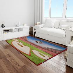 NCAA Georgia Bulldogs College Sport Basketball And Foolball Team Logo Rectangle Area Rug GBS78
