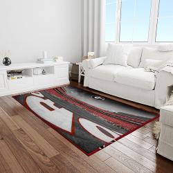NCAA Georgia Bulldogs College Sport Basketball And Foolball Team Logo Rectangle Area Rug GBS82
