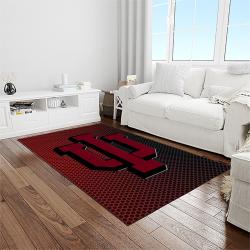 NCAA Indiana Hoosiers College Sport Basketball And Foolball Team Logo Rectangle Area Rug IHS02