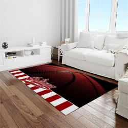 NCAA Indiana Hoosiers College Sport Basketball And Foolball Team Logo Rectangle Area Rug IHS05