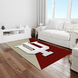 NCAA Indiana Hoosiers College Sport Basketball And Foolball Team Logo Rectangle Area Rug IHS09
