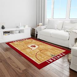 NCAA Indiana Hoosiers College Sport Basketball And Foolball Team Logo Rectangle Area Rug IHS14