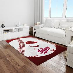 NCAA Indiana Hoosiers College Sport Basketball And Foolball Team Logo Rectangle Area Rug IHS16