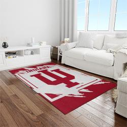 NCAA Indiana Hoosiers College Sport Basketball And Foolball Team Logo Rectangle Area Rug IHS23