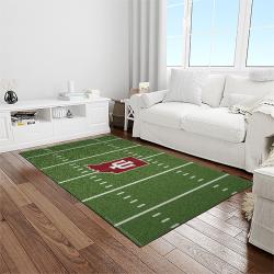 NCAA Indiana Hoosiers College Sport Basketball And Foolball Team Logo Rectangle Area Rug IHS27