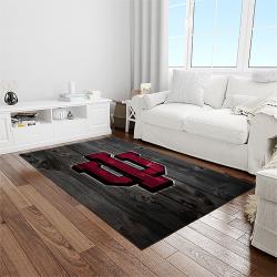 NCAA Indiana Hoosiers College Sport Basketball And Foolball Team Logo Rectangle Area Rug IHS28