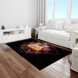 NCAA Indiana Hoosiers College Sport Basketball And Foolball Team Logo Rectangle Area Rug IHS29