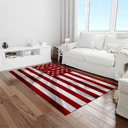 NCAA Indiana Hoosiers College Sport Basketball And Foolball Team Logo Rectangle Area Rug IHS35