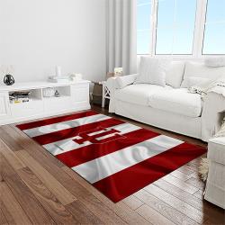 NCAA Indiana Hoosiers College Sport Basketball And Foolball Team Logo Rectangle Area Rug IHS36