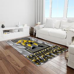 NCAA Iowa Hawkeyes College Sport Basketball And Foolball Team Logo Rectangle Area Rug IWH09