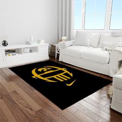 NCAA Iowa Hawkeyes College Sport Basketball And Foolball Team Logo Rectangle Area Rug IWH15