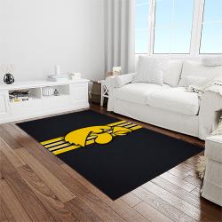 NCAA Iowa Hawkeyes College Sport Basketball And Foolball Team Logo Rectangle Area Rug IWH30