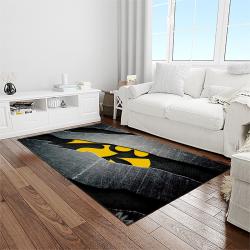 NCAA Iowa Hawkeyes College Sport Basketball And Foolball Team Logo Rectangle Area Rug IWH38