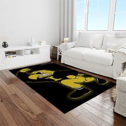 NCAA Iowa Hawkeyes College Sport Basketball And Foolball Team Logo Rectangle Area Rug IWH43