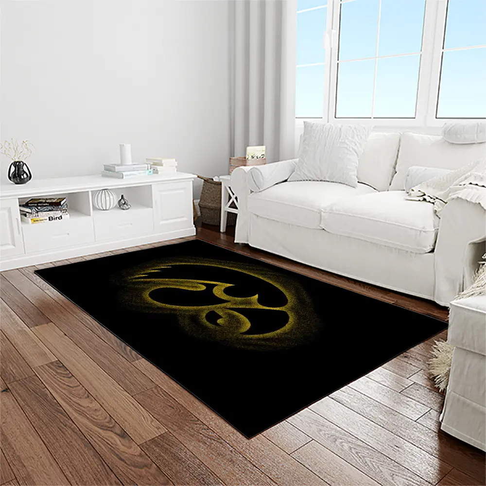 NCAA Iowa Hawkeyes College Sport Basketball And Foolball Team Logo Rectangle Area Rug IWH54