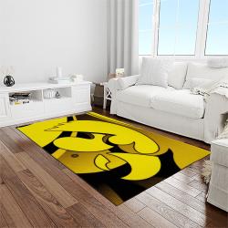 NCAA Iowa Hawkeyes College Sport Basketball And Foolball Team Logo Rectangle Area Rug IWH55