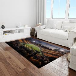 NCAA Iowa Hawkeyes College Sport Basketball And Foolball Team Logo Rectangle Area Rug IWH56