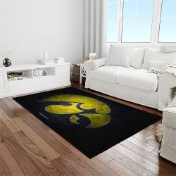 NCAA Iowa Hawkeyes College Sport Basketball And Foolball Team Logo Rectangle Area Rug IWH61