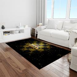 NCAA Iowa Hawkeyes College Sport Basketball And Foolball Team Logo Rectangle Area Rug IWH65